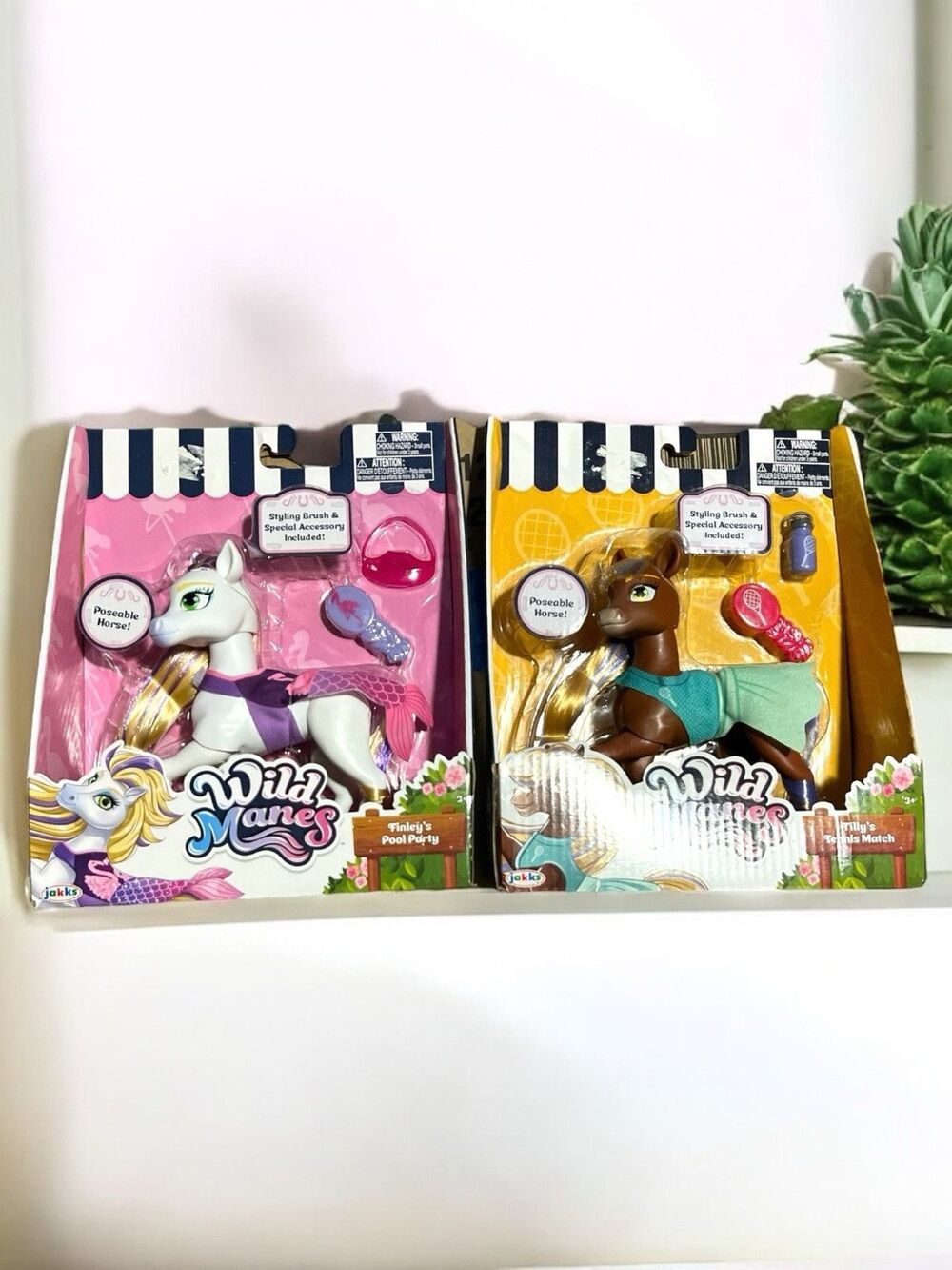 Wild Manes Horse Dolls 2 Pack Tilly Tennis Match Finley Pool Party NEW Toys